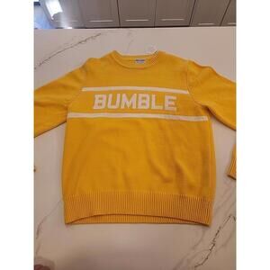 Bumble App Sweater  Varsity Long Sleeve Crew Neck Women M